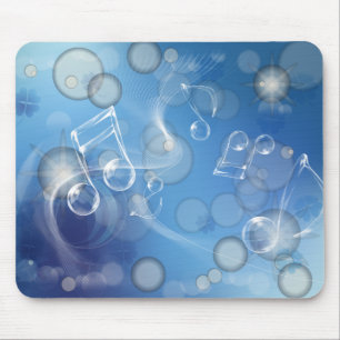 Fantasy Glass Musiknoten Mousepad