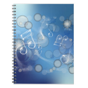 Fantasy Glass Musiknoten Notizblock