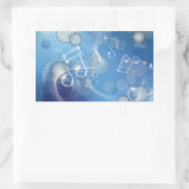 Fantasy Glass Musiknoten Rechteckiger Aufkleber (Tasche)