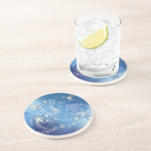 Fantasy Glass Musiknoten Sandstein Untersetzer (Seite)