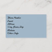 Fantasy Glass Musiknoten Visitenkarte (Rückseite)