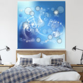 Fantasy Glass Musiknoten Wrapped Canvas Leinwanddruck (Insitu (Schlafzimmer))