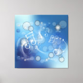 Fantasy Glass Musiknoten Wrapped Canvas Leinwanddruck (Vorderseite)