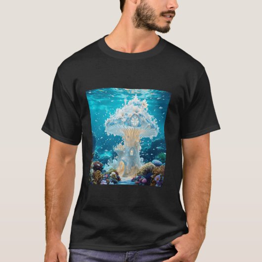 Fantasy Glass Toadstool House T-Shirt (Vorderseite)