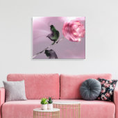 Fantasy Glassy Pink Rose Blütenblütenblüte Canvas Leinwanddruck (Insitu (Wohnzimmer))