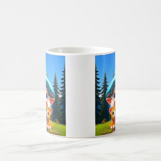 Fantasy Gnome Cat  Kaffeetasse (Mittel)