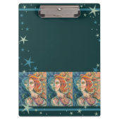 Fantasy Goddess Clipboard mit Mond und Sun Klemmbrett (Vorderseite)