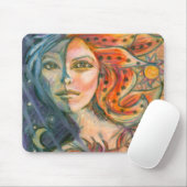 Fantasy Goddess Maus Pad mit Mond und Sun Mousepad (Mit Mouse)