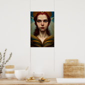 Fantasy Goddess of the Elves AI Poster (Küche)