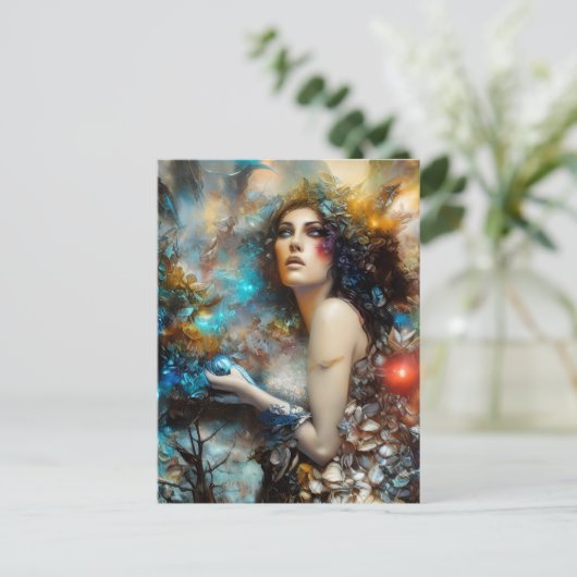 Fantasy Goddess Postcard Postkarte (Stehend Vorderseite)
