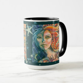 Fantasy Goddess Tasse mit Mond Sun und Stars