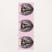 Fantasy Goddess Woman Black Blume Pod Pink Yogamatte (Vorderseite)