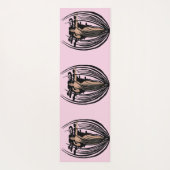 Fantasy Goddess Woman Black Blume Pod Pink Yogamatte (Rückseite)