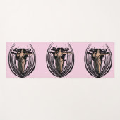 Fantasy Goddess Woman Black Blume Pod Pink Yogamatte (Vorderseite (Horizontal))
