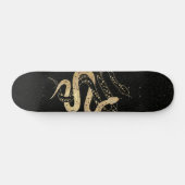 Fantasy Gold und Black Mystical Schlangen Skateboard (Horizontal)