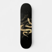 Fantasy Gold und Black Mystical Schlangen Skateboard (Vorne)