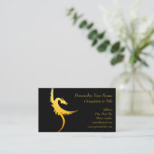 Fantasy Golden Flying Dragon Visitenkarte (Stehend Vorderseite)