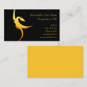 Fantasy Golden Flying Dragon Visitenkarte (Vorne/Hinten)