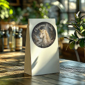 Fantasy Golden Horn Einhornwald verzaubert Runder Aufkleber