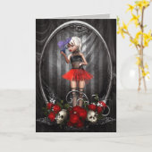 Fantasy Goth Puppenkarte Karte (Gelbe Blume)