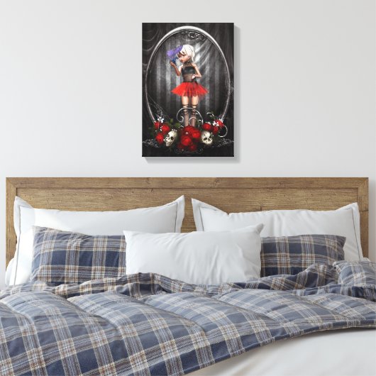 Fantasy Goth Puppenkunst Leinwand Art (Insitu (Schlafzimmer))