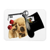 Fantasy Gothbler Schädel Tätowierdesign Magnet (Horizontal)