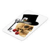 Fantasy Gothbler Schädel Tätowierdesign Magnet (Linke Seite)