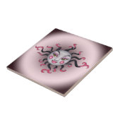 Fantasy Gothic Black Pink Sun Goddess Face Fliese (Seite)