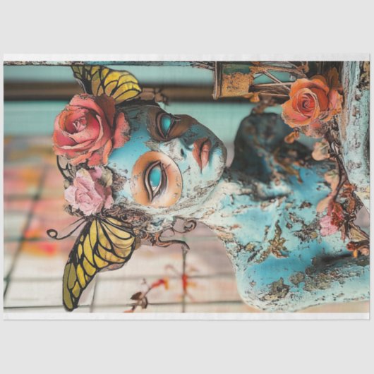 Fantasy Gothic Gargoyle Butterfly Wings Decoupage Seidenpapier (Vorderseite)