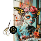 Fantasy Gothic Gargoyle Butterfly Wings Decoupage Seidenpapier