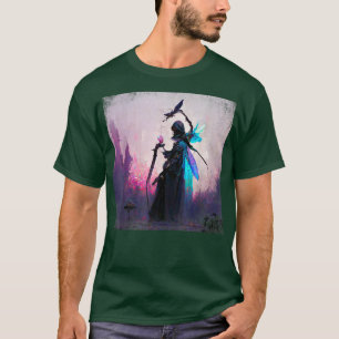 Fantasy Gothic Hexe Angler Fee Magier Woods Fairy T-Shirt