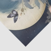 Fantasy Gothic Raven & Florals Seidenpapier (Detail)