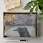 Fantasy Gothic Raven & Florals Seidenpapier (Geschenk)