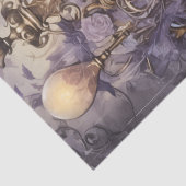 Fantasy Gothic Raven & Florals Seidenpapier (Detail)