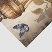 Fantasy Gothic Raven & Girl Seidenpapier (Detail)