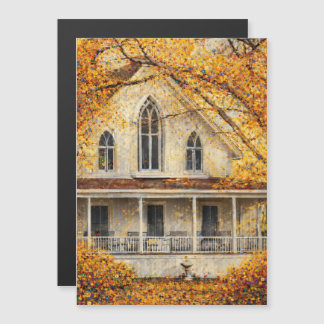 Fantasy Gothic-Revival-Zimmermann-Haus Magnetkarte