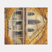 Fantasy-Gothic-Revival-Zimmermannshaus Fleecedecke (Vorderseite (Horizontal))