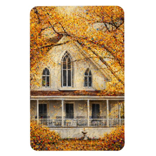 Fantasy-Gothic-Revival-Zimmermannshaus Magnet (Vertikal)