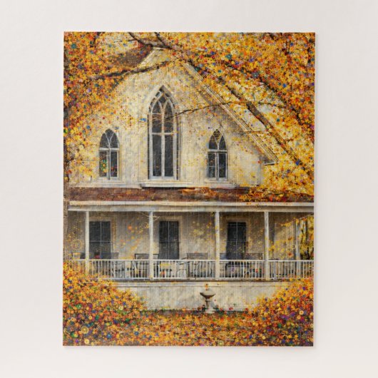 Fantasy-Gothic-Revival-Zimmermannshaus Puzzle (Vertikal)