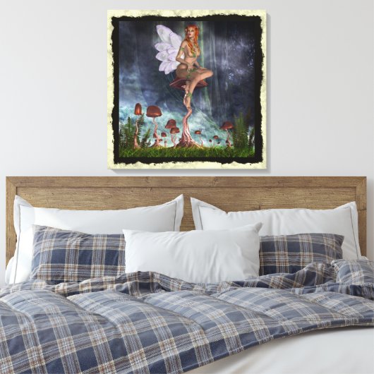Fantasy Gothic Toadstool Fee 4 Leinwanddruck (Insitu (Schlafzimmer))