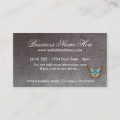 Fantasy Gothic White Butterfly Frauenkarte Visitenkarte (Rückseite)