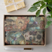 Fantasy-Gotischer-Raben-Collage-Decoupage Seidenpapier (Geschenk)