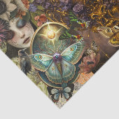 Fantasy-Gotischer-Raben-Collage-Decoupage Seidenpapier (Ausschnitt)