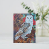 Fantasy Graffiti Snowy Owl Postkarte (Stehend Vorderseite)