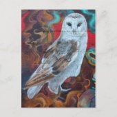 Fantasy Graffiti Snowy Owl Postkarte (Vorderseite)