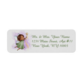 Fantasy Green Fairy Light Gray Address Labels