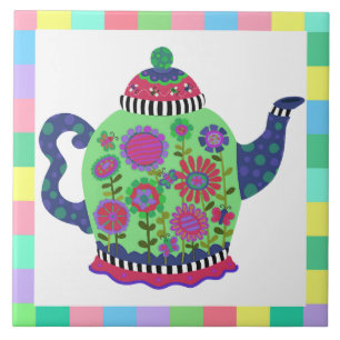 Fantasy Green Teapot Tea Trivet Fliese