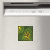 Fantasy Green Yellow Fraktal Blume Magnet (In Situ (Geschirrspüler))