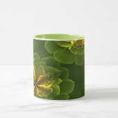 Fantasy Green Yellow Fraktal Blume Tasse (Zentrum)