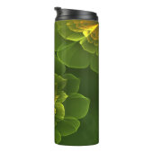 Fantasy Green Yellow Fraktal Blume Thermosbecher (Nach rechts gedreht)